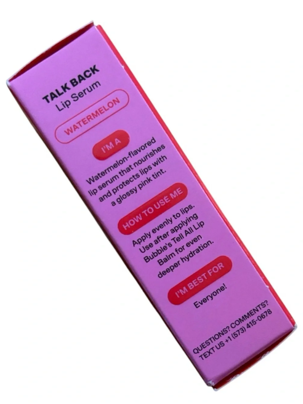 BUBBLE LIP BALM BUST Tell All BERRY Talk Back Loud Clear Mint Message Watermelon